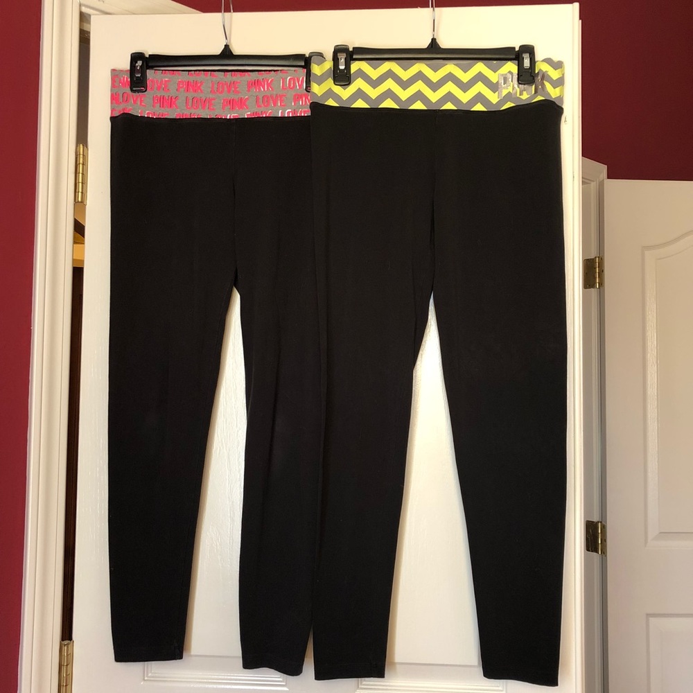 Pink By VS yoga pants. Lot of 2. Size M.